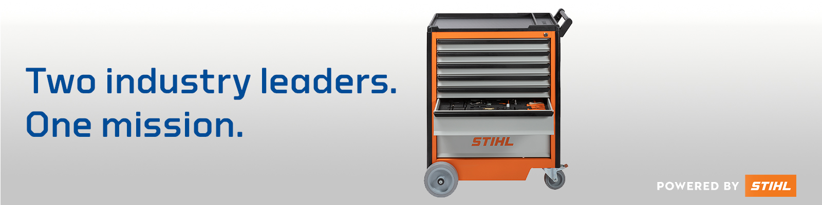 STIHL Werkstattwagen von GEDORE für professionelle Forstarbeiten und Werkstatteinsätze.