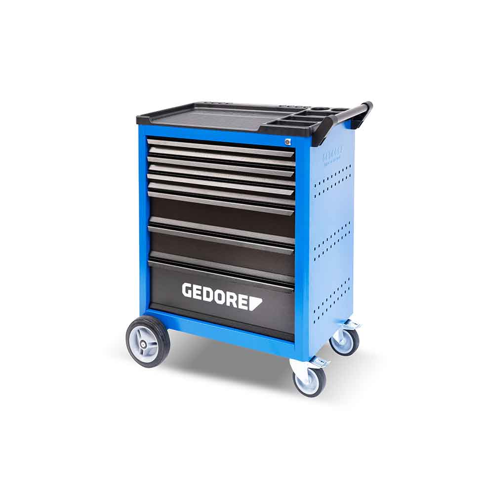 GEDORE Werkzeugwagen TTB 0321 in Sonderlackierung mit schwarzem Korpus und blauen Schubladen